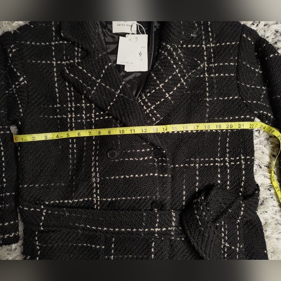 NWT Anine Bing - Norma Coat in Black Plaid - Picture 9 of 12